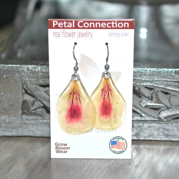 PETAL CONNECTION Sterling Geranium Flower Earrings